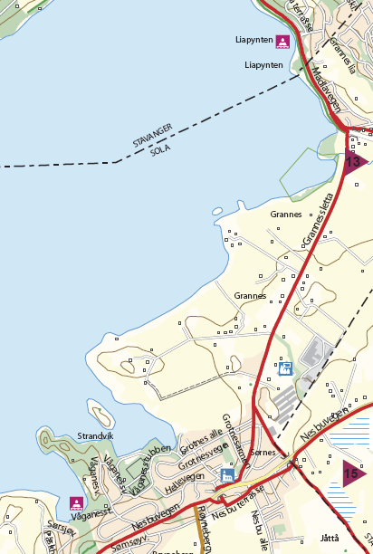 Planbeskrivelse Detaljreguleringsplan sykkelveg fv. 382 Grannessletta Side 16 estimerer at ca. 70 elever går på strekningen fra nord mot skolen, morgen og ettermiddag i skoleåret.