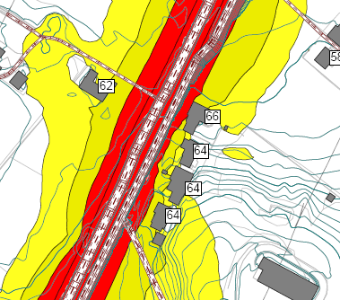 Planbeskrivelse Detaljreguleringsplan sykkelveg fv. 382 Grannessletta Side 32 Beregningene viser at ingen boliger har uteplass i rød støysone.