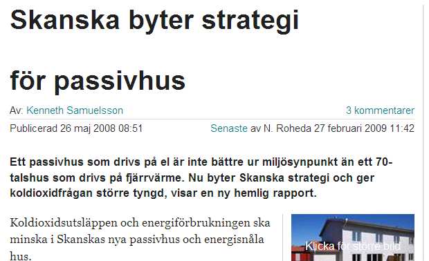 Årsaken er at TellHus i større grad baserer seg på miljøvennlig fjernvarme og i mindre grad på forurensende elektrisitet.