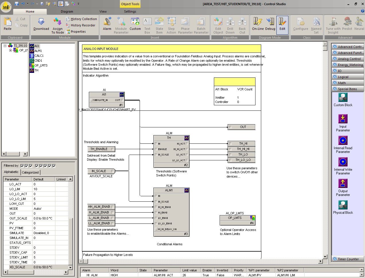 Anleggs- og nettverksbeskrivelse Figur 2-8 Control Studio konfigurasjonsmiljø DeltaV Operate Run / Operate Configure er det grafiske grensesnittet hvor anlegget, prosessene