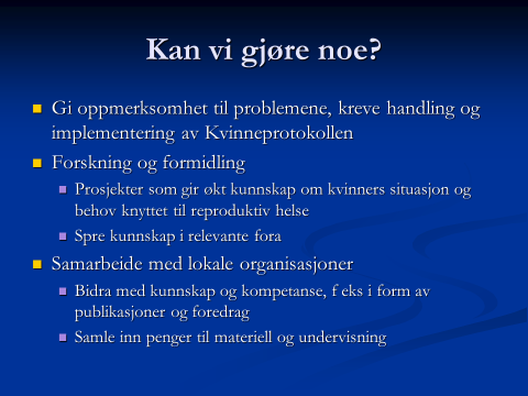 Dette er Henriettes siste lysbilde. Her oppfordres vi til å gi problemene og utfordringene hun har delt med oss, oppmerksomhet og omtanke.