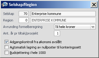 DEL II - GRUNNDATA OG HÅNDTERING I VISMA ENTERPRISE BUDSJETT Denne delen er i første rekke rettet inn på den/de i organisasjonen som skal fungere som systemansvarlig(e) for Visma Enterprise Budsjett.