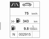 Instrumenter og betjeningselementer 89 Hvis bilen står parkert og/eller førerdøren blir åpnet Når nøkkelen står i tenningslåsen. Når utvendige lys er på.