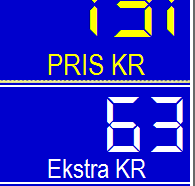 PROSENTRABATT kan tastes inn både i OPPTATT og STOPP. Når tasten er trykket, får man opp et numerisk tastatur hvor verdien legges inn. KRONERABATT kan tastes inn både i OPPTATT og STOPP.