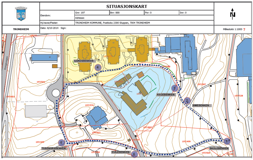 Bilde som viser første utkast av rundene.