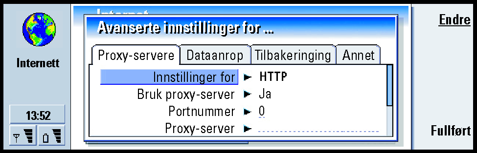 Passordprompt: Hvis du må skrive inn et nytt passord hver gang du logger på en server, eller hvis du ikke vil lagre passordet, velger du Ja. De tilgjengelige valgene er Ja/Nei.