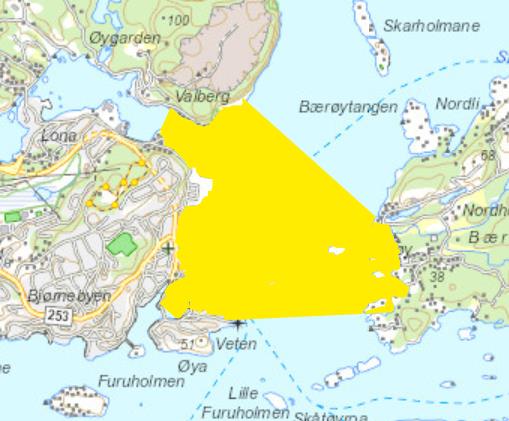 4.9 FISKE Figur 4-7 Vannforekomsten Kragerøfjorden indre (til venstre,) og Bærøyfjorden Kragerø (til høyre) (Kilde: Vann-nett) Planområdet ligger i hovedleden. I innspill fra Fiskeridirektoratet (02.