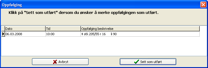 ENDRE EN ARBEIDSORDRE TILKNYTTET EN TIME HVORDAN: Høyreklikk på en eksiterende time og velg "Endre arbeidsordre" Hvis det allerede er registrert en arbeidsordre på en time kan denne endres.