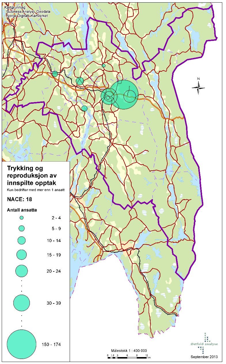 Trykkerier og bokbinding Trykking og reproduksjon av innspilte opptak (NACE:18) Pepper AS Ferdiggjøring før trykking og publisering SKIPTVET 5-9 ansatte Lundeby & Co AS Trykking ellers EIDSBERG 20-24