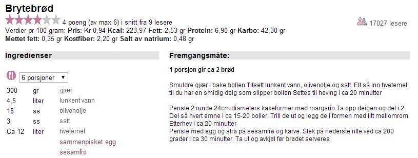 resultatet følgje oppskrifter Etter 10.