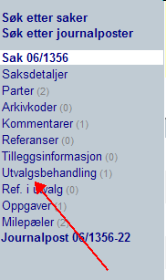 16 SAKSFRAMLEGG Finnes det ikke sak på det fra før så lag Ny sak Fylle ut Lagre Klikk på Utvalgsbehandling (Er det sak fra før, finn saken og så klikk herfra)