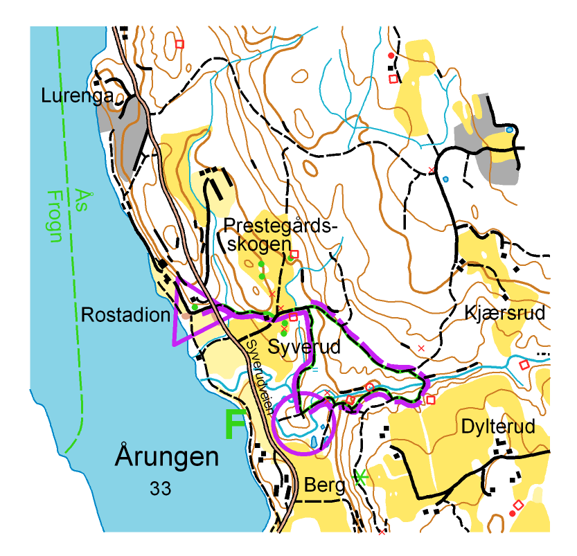 6. Syverudbekken - jungel av or, ask, hegg og vier TURSKATT-FAKTA Hvor: Årungen rostadion, 3 km nordvest for Ås kirke.