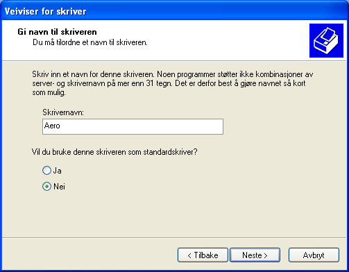 SKRIVE UT FRA WINDOWS 44 13 Velg skriveren din i Skriver-boksen og klikk på Neste.