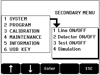 ) eller overføre filer fra USB-pinnen til MX 43 (overføring av konfigurasjon eller oppdateringer til integrert programvare i MX 43).