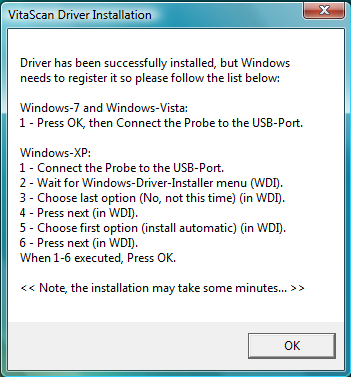 Trykk på VitaScan LT ikonet for å starte programmet.