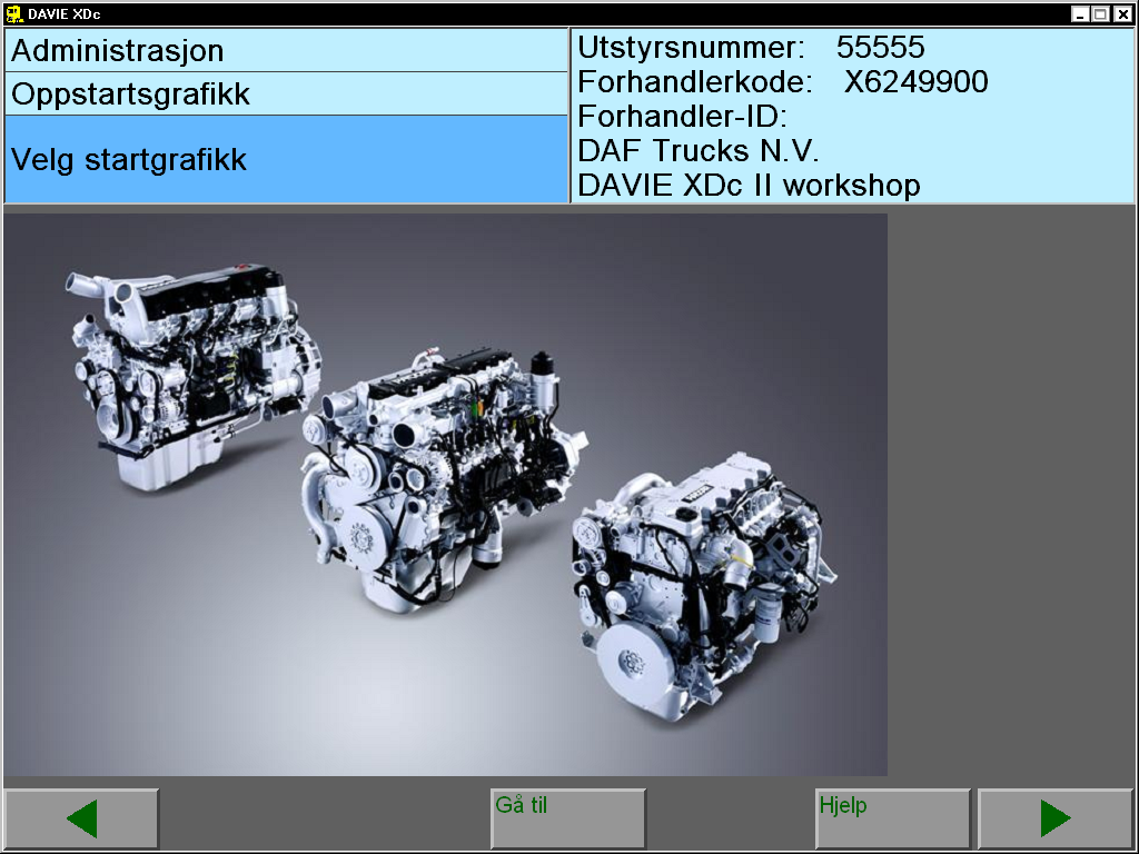 Administrasjon Figur 8-11 Velg startgrafikk 8.