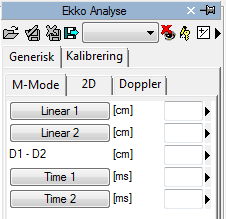 10.2. OFF-LINE MEASUREMENTS EKKO modulen gir mulighet for å utføre målinger på alle typer ekko bilder.