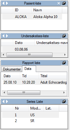 10.3. IMPORTERTE MÅLINGER EKKO modulen tillater import av målinger som ble gjort på ultralyd-apparatet gjennom DICOM SR.