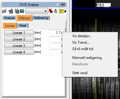 I tilfellet med repeterte målinger, verdien som blir vist er den matematiske gjennomsnittsverdien. Men det er imidlertid fortsatt mulig å se alle de målte sample-verdiene.