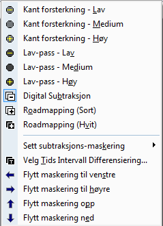 De fleste av ikonene blir vist basert på det siste valget gjort av brukeren. 6.4.