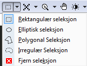 Normalt, hvis bildet krever en windowing operasjon, så er de mulige window(s) lagret sammen med bildet i DICOM fila. Disse automatiske settingene, hvis de er tilstede, er tilgjengelige i kombo-boksen.