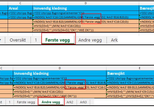 Eksamen Mai 2014 Axel Udland Side 47 av 62 Jeg velger å lage en Excel «template» som skal kunne regne ut totalt CO2, og i tillegg sammenligne materialer fra modellen, og gi meg ut de beste