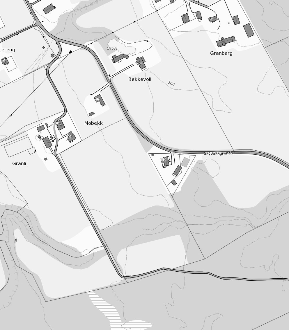 0 20 40 60m Målestokk 1 : 2500 ved A4 utskrift Utskriftsdato: 26.09.