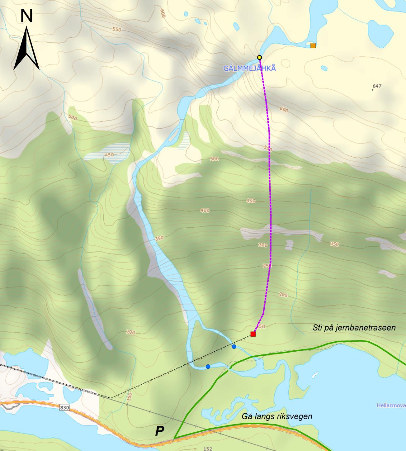 Biologisk mangfoldrapport 2 Utbyggingsplaner og influensområdet 2.1 Utbyggingsplan Utbyggingsplanen er vist i Figur 2-1. Inntaket etableres på kote 625 i, ca. 1000 m nord for utløpet.