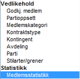 17 Medl.statistikk/ Idrettsregistreringen For å få frem medlemsstatistikk, må en logge inn som styremedlem (utvidede rettigheter).