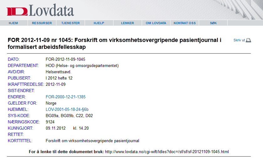 utveksling av journalopplysninger