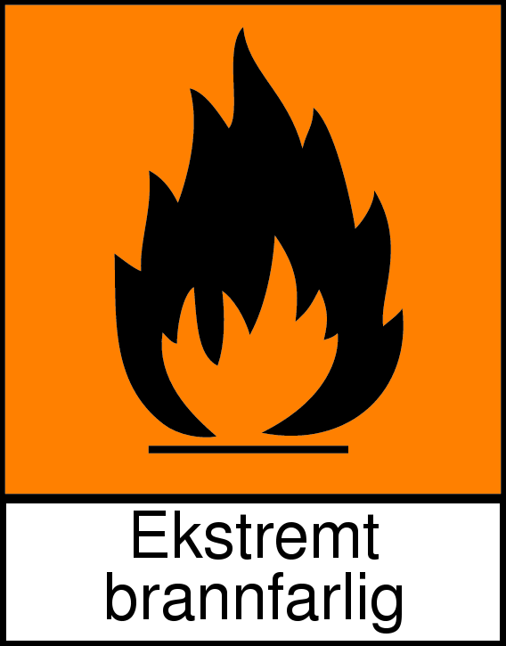 RØYKVARSLERTESTER Side 5 av 5 Sammensetning på merkeetiketten Butan: 60-100 %, Propan: 25-50 %, Silikon derivater: 0,5-2,4 % R-setninger R12 Ekstremt brannfarlig.