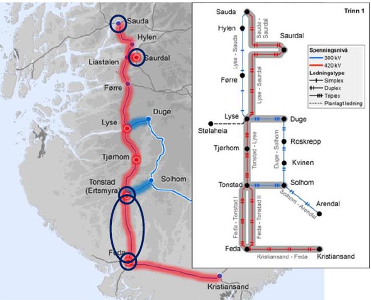 Prosjektet er i rute 45% av dupleksledningene i VK er oppisolert (forberedt for 420kV) Investeringsbeslutning (BP3) på delomfang av trinn 1 planlagt 21. mai.