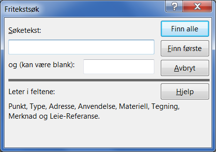 I denne dialogen kan du velge hvilke kolonner du vil skrive ut ved og hake av kolonnene du ønsker å ha med. Som standard er de kolonnene som vistes i listen du gikk ut fra valgt.