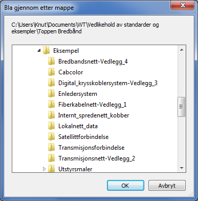 Flett inn et annet nettområde Dialogen for å eksportere standardfilen. 2. Velg om du skal lagre standardfilen til diskett, minnepinne eller en annen mappe. 3. Trykk på knappen Lagre.