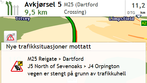 Hvordan mottar jeg gjeldende trafikkinformasjon via TMC? Trafikkinformasjon er kun tilgjengelig i valgte modeller og land.