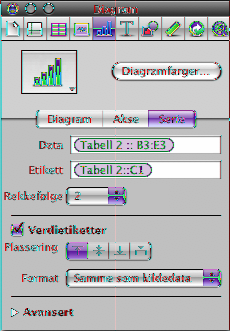 Formatere elementene i et diagrams dataserie Du kan bruke en rekke forskjellige visuelle effekter til å forbedre utseendet til dataserieelementer, for eksempel stolper (i kolonne- og