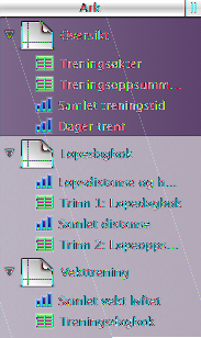 Du søker etter regneark som inneholder Spotlight-informasjon, ved å klikke på Spotlight-symbolet øverst til høyre i menylinjen og deretter skrive inn det du vil søke etter.