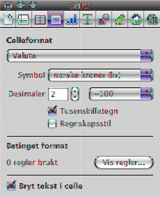 mm Bruk tabellinspektøren til å få tilgang til tabellspesifikke kontroller, for eksempel feltene for presis kontroll av kolonnebredde og radhøyde.