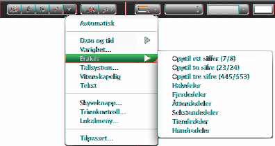 Bruke brøkformatet i tabellceller Bruk brøkformatet til å angi hvordan verdier mindre enn 1 skal vises.