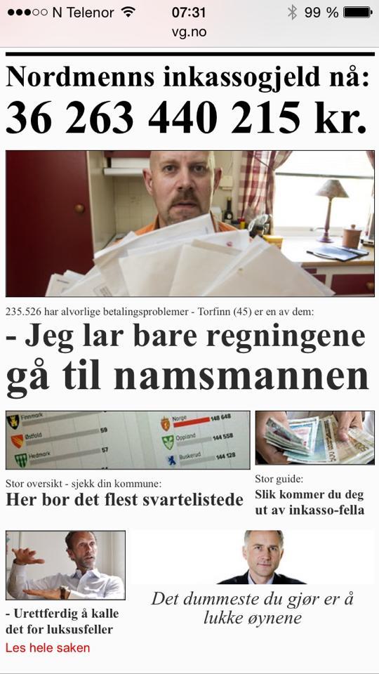 En lik linje viser også plasseringen til kommunen/fylket i forhold til resten av landet, når det kommer til inkassogjeld per svartelistet.