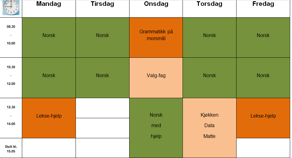 Timeplan,