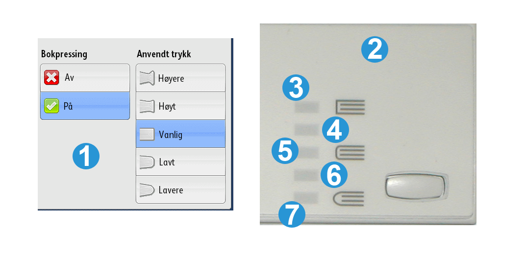 SquareFold-beskjæringsmodul Funksjonen Firkantet bretting Firkantet bretting kan velges i datamaskinens skriverdriver eller på utskriftsserveren.