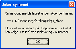 Du kan skrive ut ditt system ved å klikke på (et nytt vindu åpnes, du kan også se på systemet på skjermen). Du kan også se hvordan dine bonger ser ut ved å klikke på eller trykke på F8.