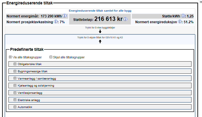 Næringsbygg: Tiltakene