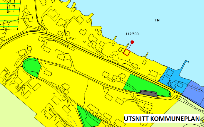 Side 4 Det er søkt om dispensasjon i høve etablering av naust med tilhøyrande bryggje (17m x 2,2m) på 112/300, Dimmelsvik.