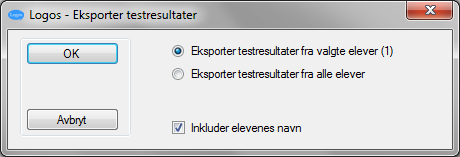 søkefilteret til å få en oversikt over alle elever som har blitt testet av en bestemt testleder, eller alle elever testet i 4. trinn osv.