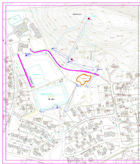 Oppdatert forslag til utforming av Vingarparken 3 1 8 1 7 4 6 5 2 Kommentarer til planteggning: 1) Frisbeegolfbane er etablert og markert inn med blåe felter 2) BMX bane er markert inn med oransje 3)