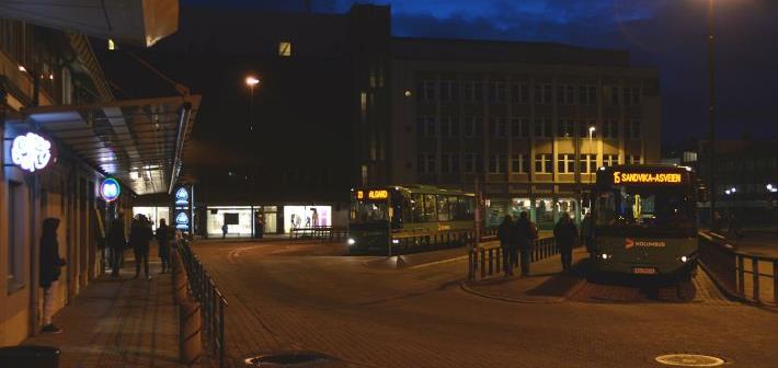 Ruten i Sandnes like over midnatt, natt til lørdag.