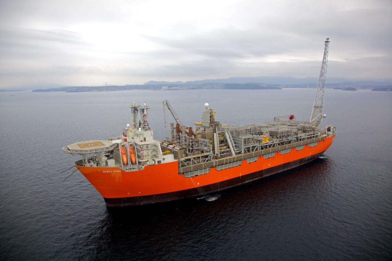 Skarvutbyggingen FPSO status Ankom Kvaerner Stord 1. mars Omfattende lekkasjetesting, testing og mindre modifikasjoner på Stord Forlater Kvaerner Stord 15.