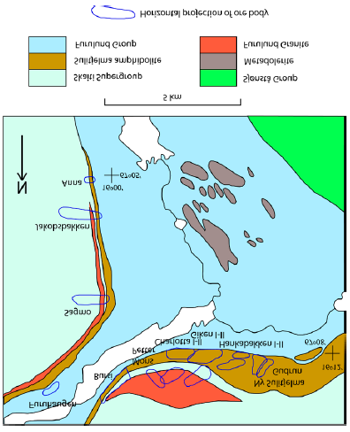 5. BASEMETALLFOREKOMSTER 5.1 Kobber-sink forekomster Rieppe Rieppeforekomsten ligger sør for Nordreisa i Troms.